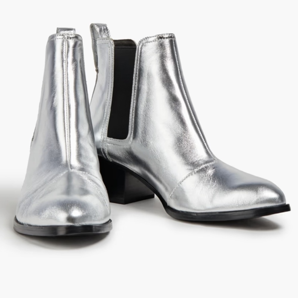 Rag & Bone NIB Walker Metallic Leather Chelsea Boots